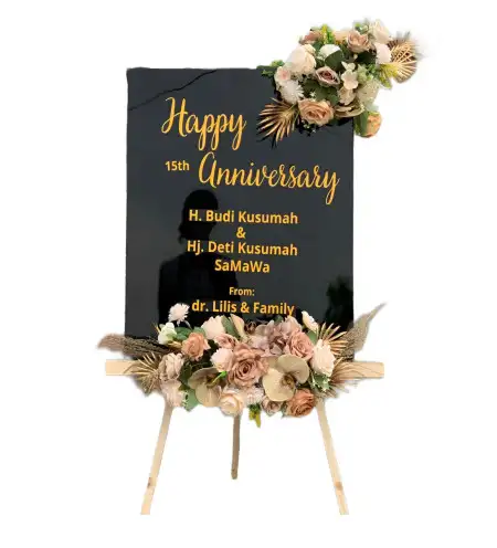 Papan Bunga Akrilik rumah duka carolus