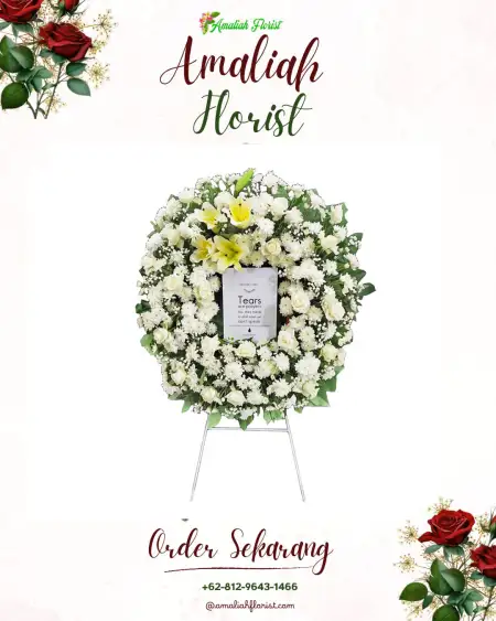 Krans Bunga Duka rumah duka carolus